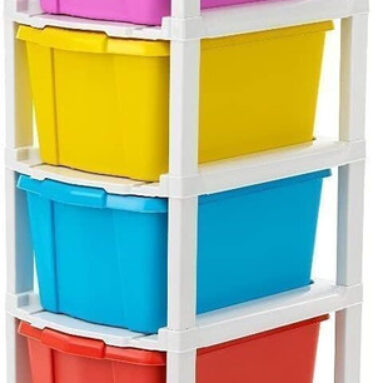 J K INTERNATIONAL 6 Compartments Plastic Modular Drawer(Multicolor)