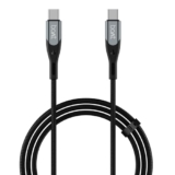 Boat Type C To C 65W Fast Charging Cable With 480 Mbps Data Transfer, Tangle-Free Cable In Premium Nylon Braided Design (Carbon Black)