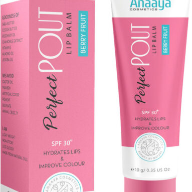 Anaaya Perfect Pout Lip Balm Spf 30 Enriched With Shea And Cocoa Butter Berry Fruit Berry Fruit(Pack Of: 1, 10 G)