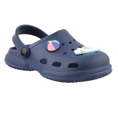 Welcome Pure-06 Kid’S Clogs/Sandals With Adjustable Back Strap Ultra Soft & Flexibility Anti Skid Comfortable Waterproof Daily Mules Clogs/Sandals Boy’S & Girl’S K-Pure-06-Nvy_9