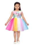 Aarika Baby-Girl’S Nylon A-Line Knee-Length Dress (Fk-1614_Multi_18) Multicolour