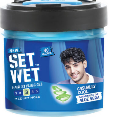 Set Wet Styling Hair Gel For Men – Casually Cool For Medium Hold & High Shine,No Alcohol Hair Gel(250 G)
