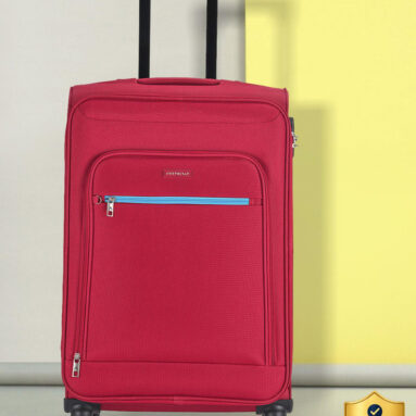 Aristocrat Nile 4W Exp Strolly 66 Bright Red Expandable  Check-In Suitcase 4 Wheels – 27 Inch