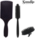SANDIP Best Combo of Hair Brush with Soft Nylon Bristles for Unisex – pack of 3