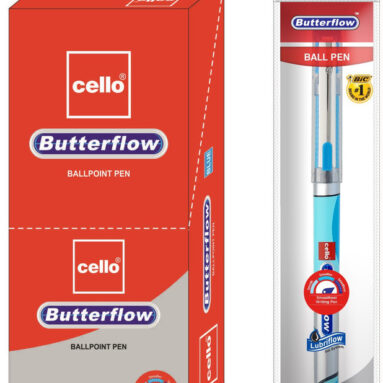 Cello Butterflow Ball Pen(Pack Of 10, Ink Color – Blue)