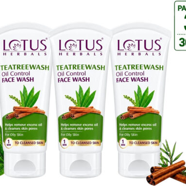 Lotus Herbals Teatreewash  | With Tea Tree Oil & Cinnamon | Anti Acne | Oil Control | Face Wash(300 G)