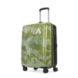 Aristocrat Medium Combat Check-In Trolley Bag, 63 Cm Hardside Luggage | 8 Wheels, Combination Lock | Polycarbonate | 5 Year International Warranty | Green