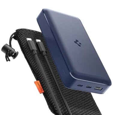 Spigen Arcpack 30000Mah Power Bank, Pd3.0, Pps, Fast Charging, 30.0W Max Output, 2 Type-C Ports, 1 Usb-A Port – (Abs+Pc, Navy Blue)
