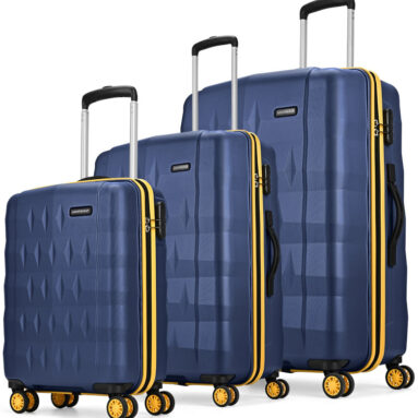 Aristocrat Comet Set Of 3 Trolley 56, 66, & 76Cm, Small+Medium+Large Hard Luggage, 8-Wheel Cabin & Check-In Set 8 Wheels – 30 Inch