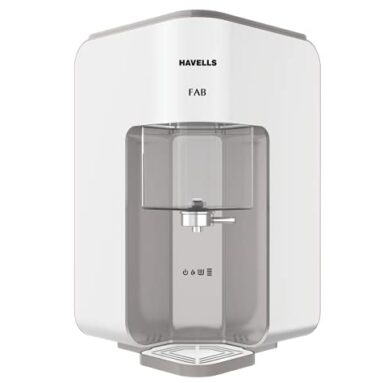 Havells Fab Water Purifier With Uv+Revitalizer Purification Technology, Powerful 4 Stage Purification, Smart Alerts With Auto –Energy Saver, (Grey And White), Suitable For Tds 