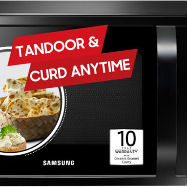 Samsung 28 L Curd Making, Pre Heat, Eco Mode, Power Defrost, Auto Cook Convection Microwave Oven(Mc28A5013Ak, Black)