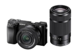 Sony New Alpha Ilce-6100X (Previously Ilce-6100Y) With Upgraded Selp1650 (Ver 2) Power Zoom Lens + Sel55210 Lens | 24.2 Mp | Aps-C Sensor | Fast Auto Focus | Tiltable Lcd – Black