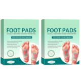 Pelirone (Pack Of 2) Herbal And Gentle Ingredient Foot Pads (20 Pieces), Natural Ingredients For Sleep Aid, Pain Relief, Toxin Removal With Bamboo Vinegar Detoxification And Acupoint Micro-Massage Technology