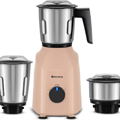 Atomberg Xiana | Coarse Mode For Silbatta-Like Textures | 750 W Mixer Grinder(Powerful Intelligent Motor | Easy Fault Led Indication | 3 Jars | Peach Blossom)