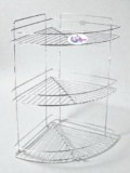 Finearts®3 Shelf Corner_B_Stnfy Stainless Steel Shelf Rust-Free Space Saving Wall Mount Rack Multi-Purpose Kitchen & Bathroom Organizer Heavy Duty 1/2/3 Tier Corner Stand.