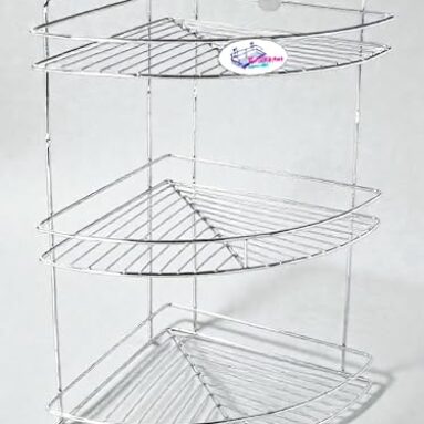 Finearts®3 Shelf Corner_B_Stnfy Stainless Steel Shelf Rust-Free Space Saving Wall Mount Rack Multi-Purpose Kitchen & Bathroom Organizer Heavy Duty 1/2/3 Tier Corner Stand.