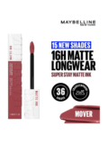 Maybelline New York Superstay Matte Ink Liquid Lipstick – 16H Longwear Matte | Mover(Mover, 5 Ml)