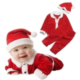 Hakunamatata Santa Claus Dress Costume For Baby Boys Girls Kids (1-2 Years) For Christmas/New Year (Signature Series)