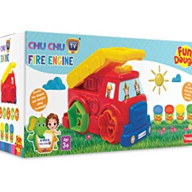 Fundough – Chu Chu Fire Engine , Cutting And Moulding Playset , 3Years + , Multi-Colour