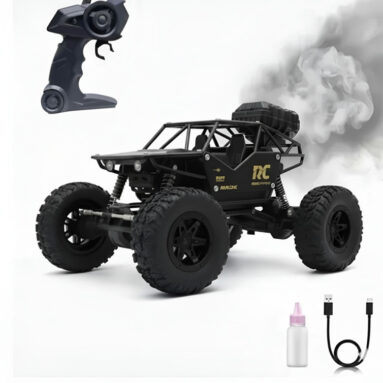 Joymax Rc Rock Crawler Car For Kids – 4Wd Remote Control Off-Road Rock Car (Big Wheels)(Black)