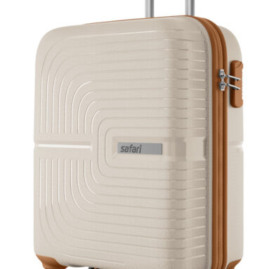 Safari Eclipse Neo 55 4W Luxury Beige Cabin Suitcase 8 Wheels – 22 Inches