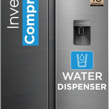 Midea 560 L Frost Free Side By Side Refrigerator  With Water Dispenser Inverter Compressor(Bru Steel, Mdrs704Fgf46)