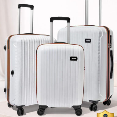 Alfa By Vip Excel Secure Hard Side Luggage | Trolley Bag With Flushed Combination Lock Cabin & Check-In Set 8 Wheels – 30 Inch