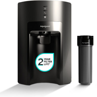 Aquaguard Sure Delight 6 L RO + UV + UF Water Purifier 2 Year Filter Life | With Mega Sediment Filter |60% Extra Water Saving* | 7-Stage Purification | India’s No.1 Purifier* | Large 6L Storage(Light Black)