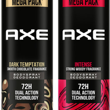 AXE Dark Temptation & Intense Deodorant Spray  –  For Men(430 ml, Pack of 2)