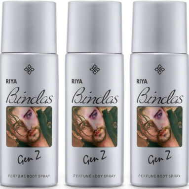 Riya Bindas Grey Deodorant |150 Ml Each Deo | Body Spray For Men – Pack Of 3 Deodorant Spray  –  For Men(450 Ml, Pack Of 3)