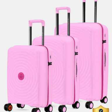 Nasher Miles Goa Polypropylene Hard-Sided Trolley Bags 55, 65 & 75 Cm Lightweight Durable Cabin & Check-In Set 8 Wheels – 28 Inch